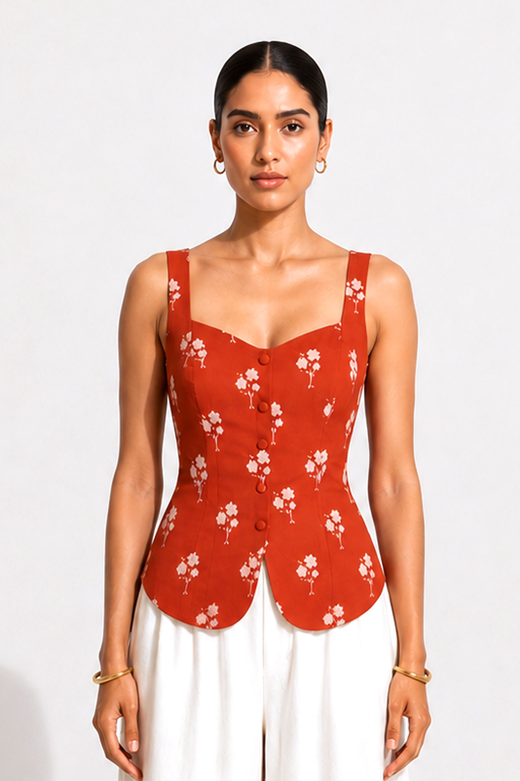 Rust Petal Top