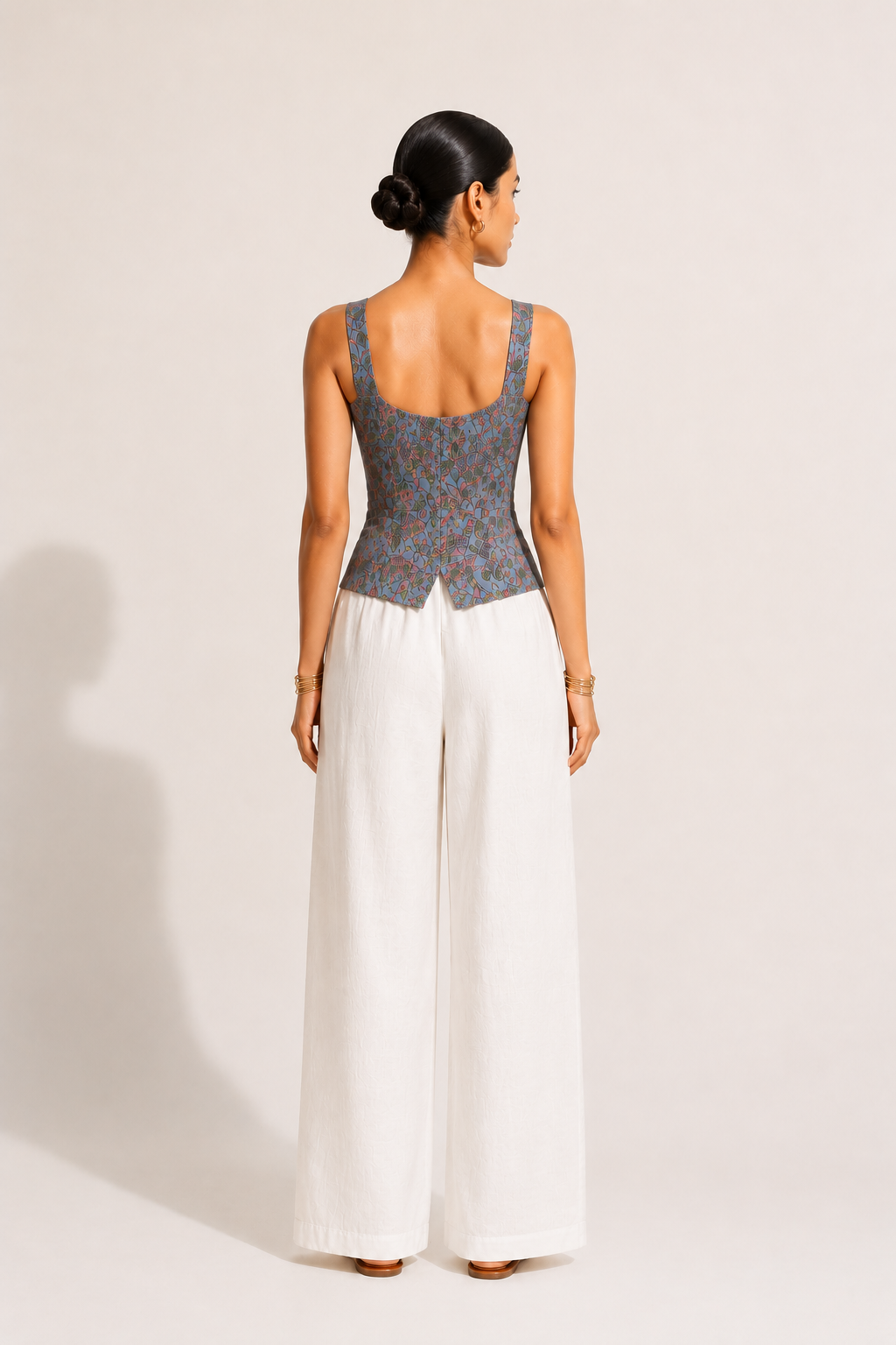 Sweetheart Neck Printed Top