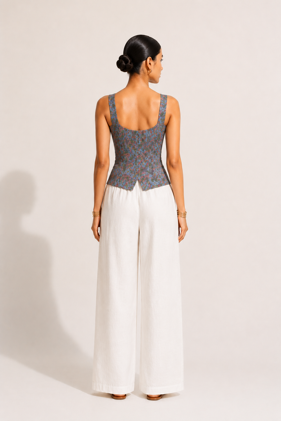 Sweetheart Neck Printed Top